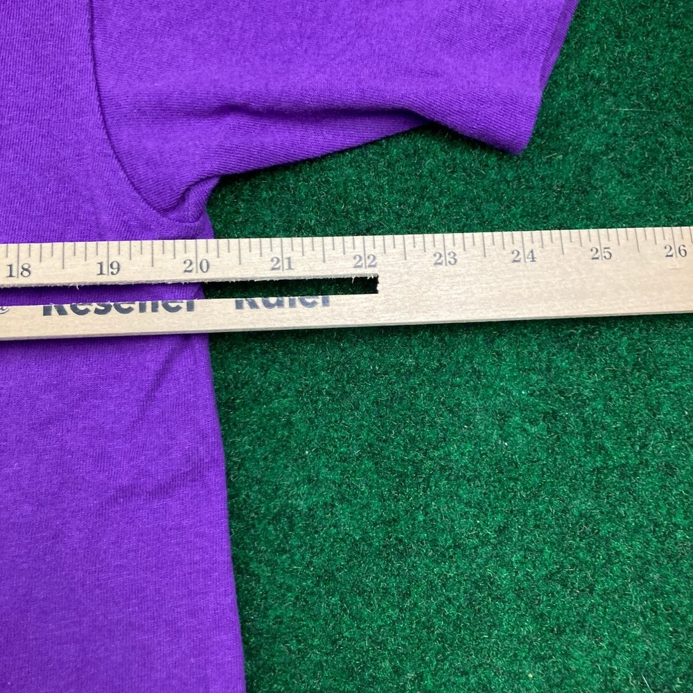 Vintage Dopey Shirt Mens L Purple Snow White Dwarf Cartoon Promo Big Print 90s - Picture 9 of 12